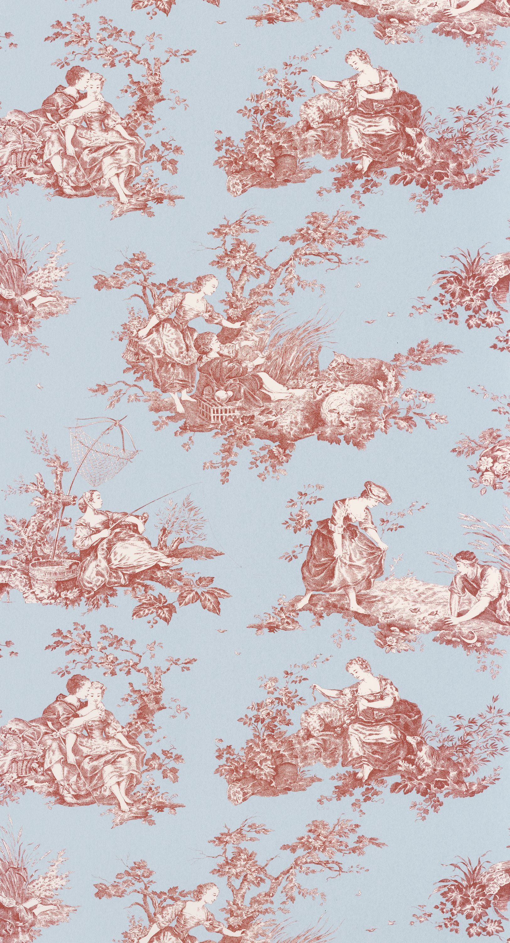 Casadeco Scene D'Été Rouge Grenat