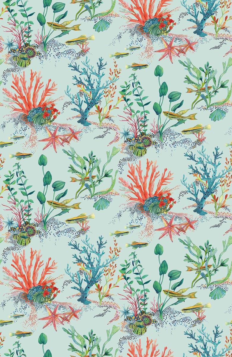 Osborne & Little - Coralline Lamorran Coralline Aqua.