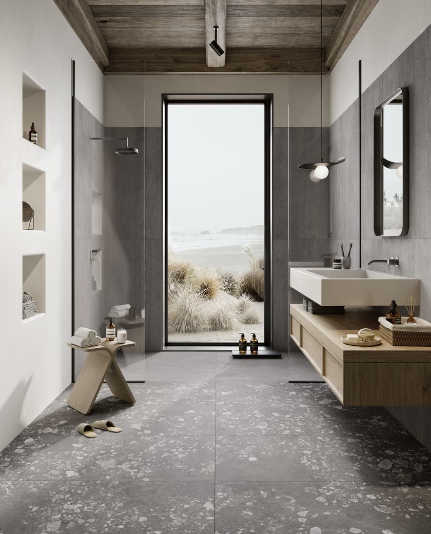 Bond Terrazzo Dark Grey 60x120 såg