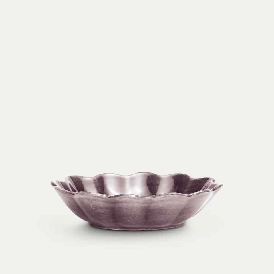 Oyster Skål 18x16 cm Plommon 
