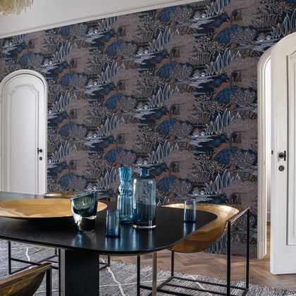 Casamance - Jasmin Encre/Cuivre Square Jasmin
