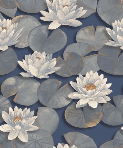 Casadeco - Nymphea Bleu Encre Gardens