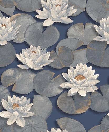 Casadeco - Nymphea Bleu Encre Gardens