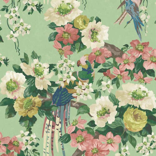 Carma - Floral Serenade verde V&A Decorative Papers 2