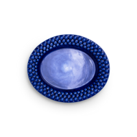 Bubbles Oval Tallrik 20 cm Blå
