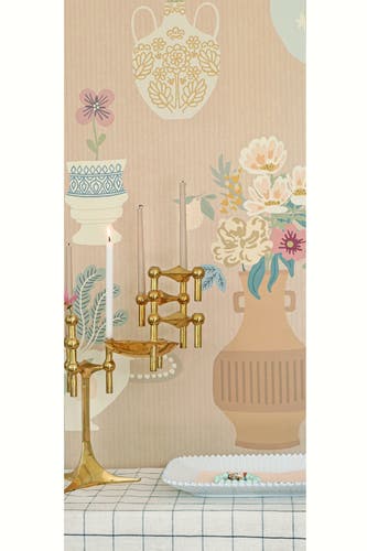 Majvillan - Floral Daiquiri XL Veil Merino Brown