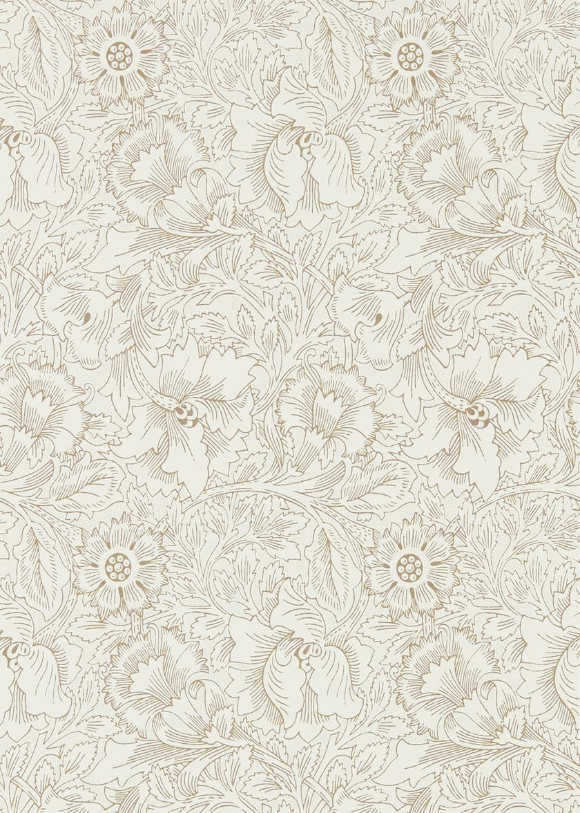 Morris & Co - Pure Poppy Cream/Gold Morris Pure Wallpapers