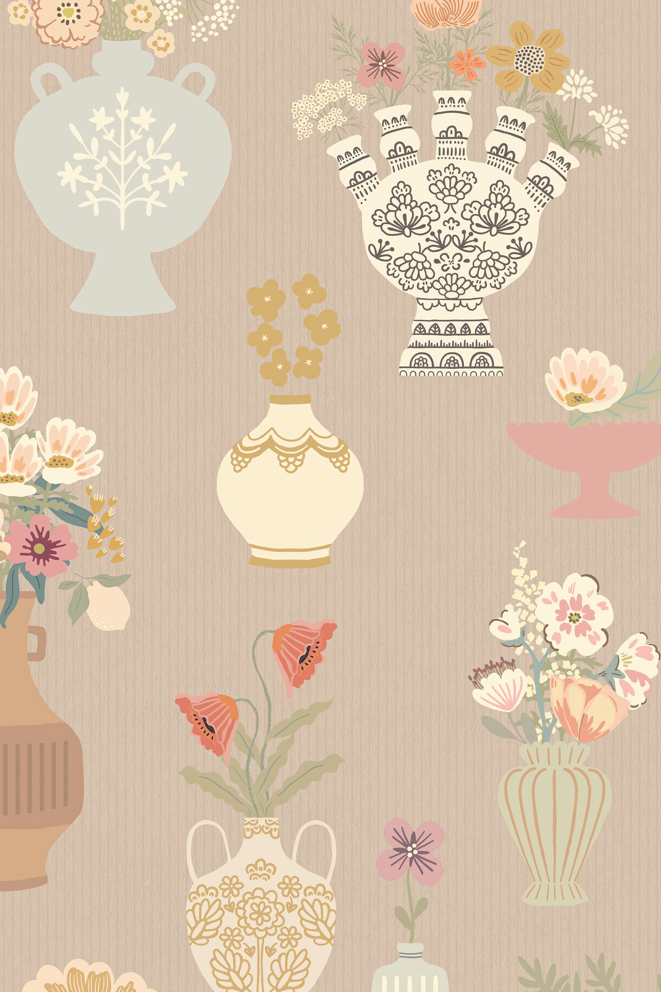 Majvillan - Floral Daiquiri Veil Merino Brown