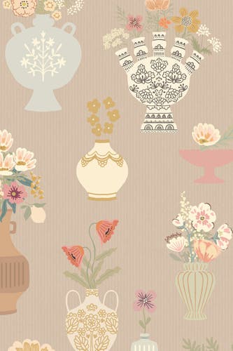 Majvillan - Floral Daiquiri Veil Merino Brown