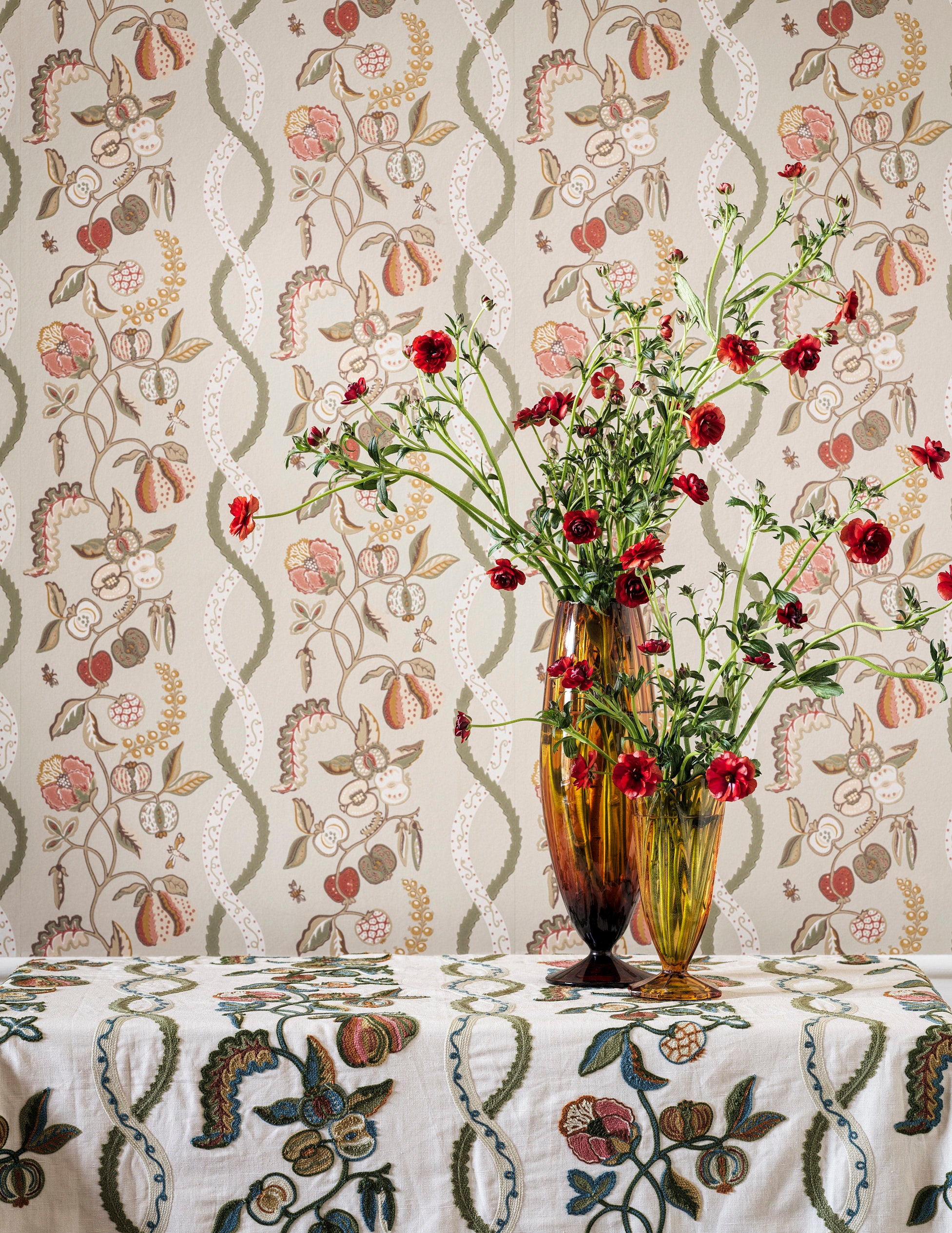 Sanderson - Kitchen Garden Olive & Russet