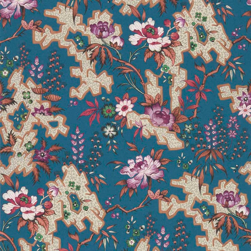 Carma - Kilburn's Maze prussian b V&A Decorative Papers 2