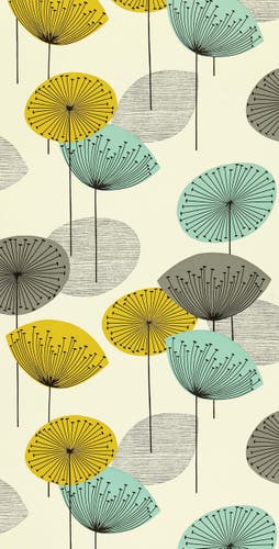 Sanderson - Dandelion Clocks Chaffinc Sanderson One Sixty Wallp