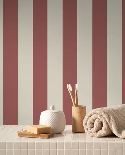 Casadeco - So Color 4 Rayure Rouge So Color 4