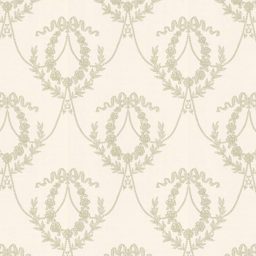 Lim & Handtryck - Hovkonditoriet - Vit/Ljusgrön x121-56