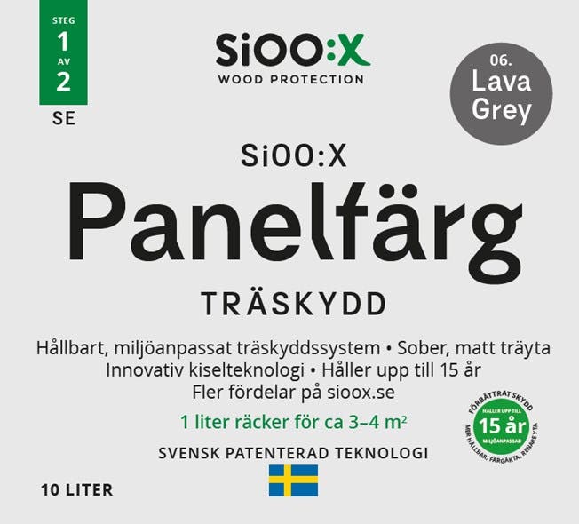SiOO:X Panelfärg Träskydd 10L Lava Grey