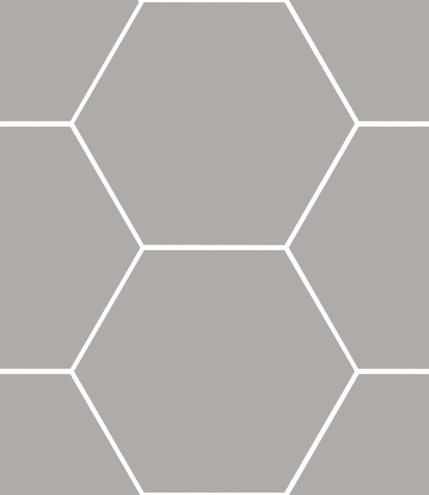 Haze Grå matt hexagon 15x17