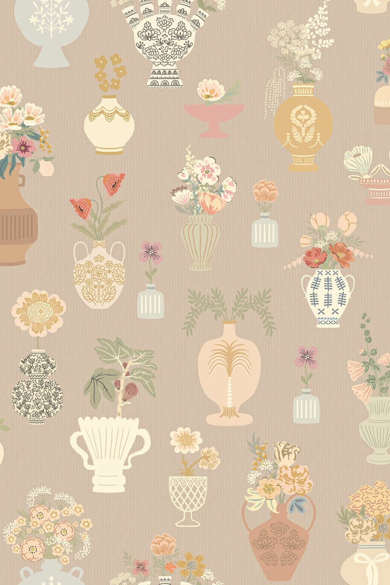 Majvillan - Floral Daiquiri XL Veil Merino Brown