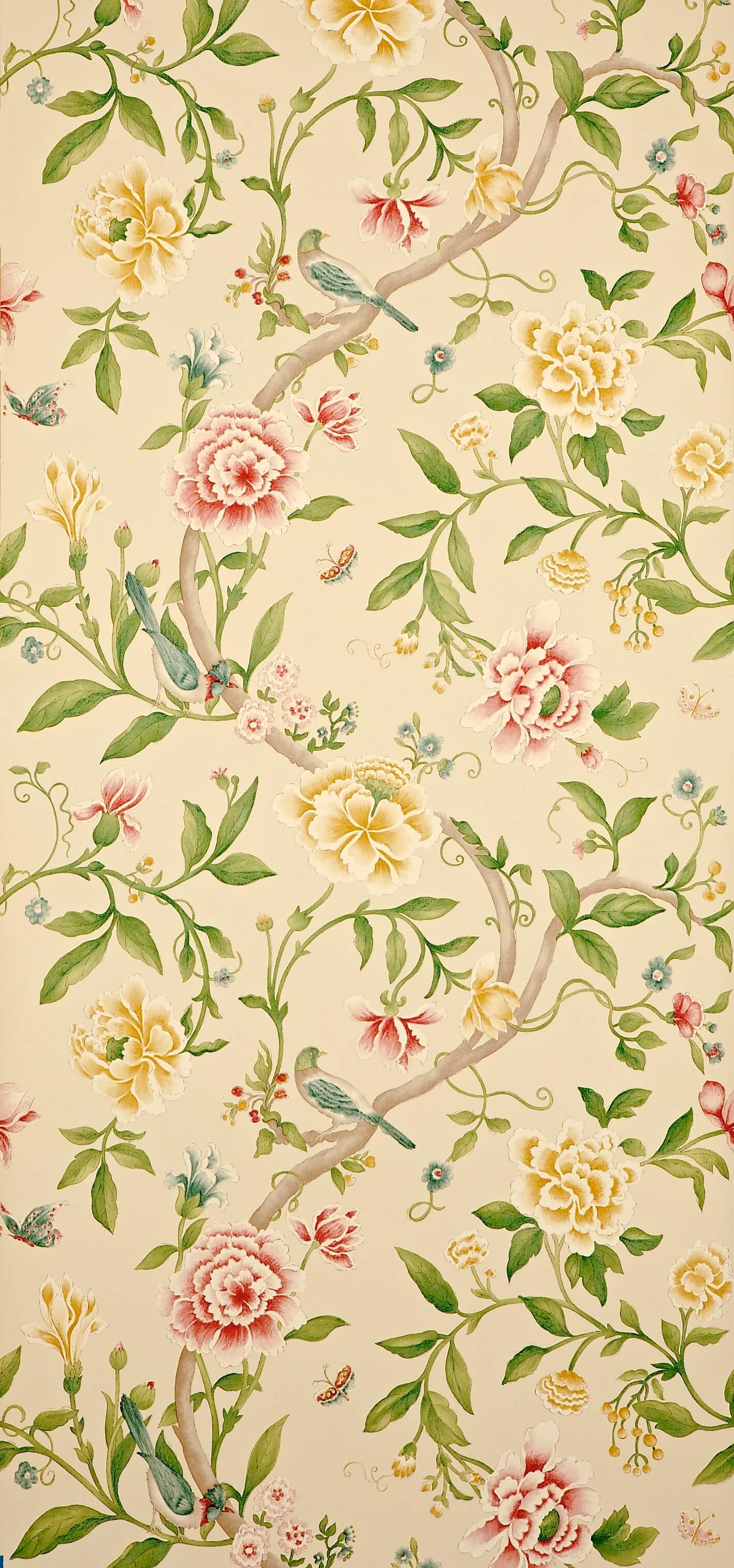 Sanderson - Porcelain Garden Red/Beig Sanderson One Sixty Wallp