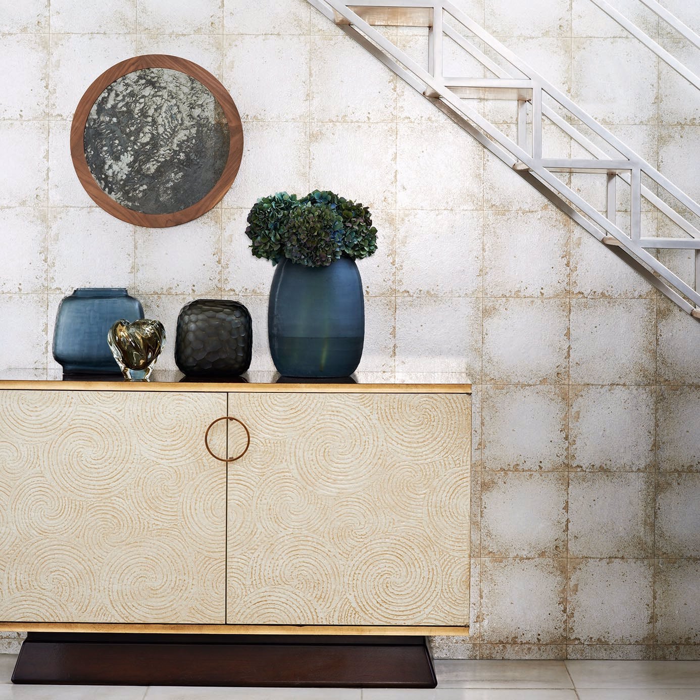 Zoffany - Lustre Tile Silver The Muse Wallcoverings