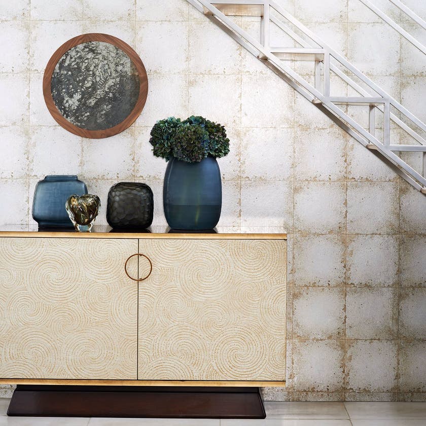 Zoffany - Lustre Tile Silver The Muse Wallcoverings