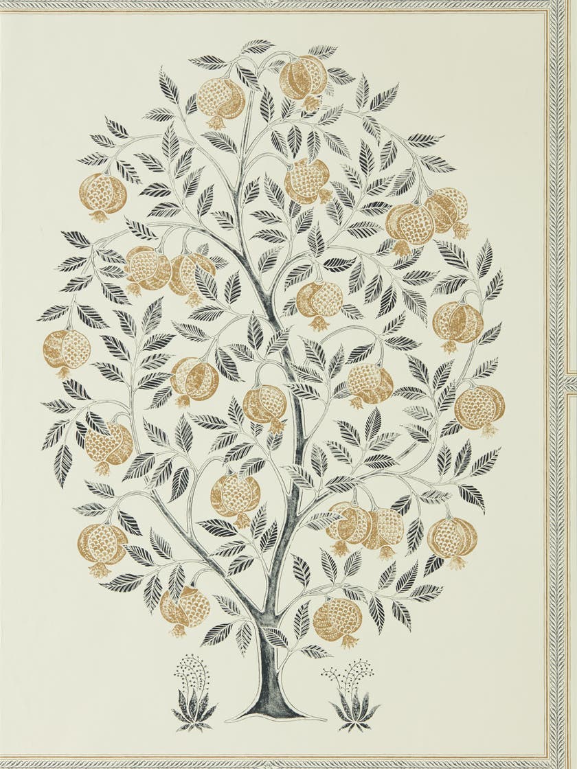 Sanderson - Anaar Tree Charcoal/Gold Caspian Wallpapers