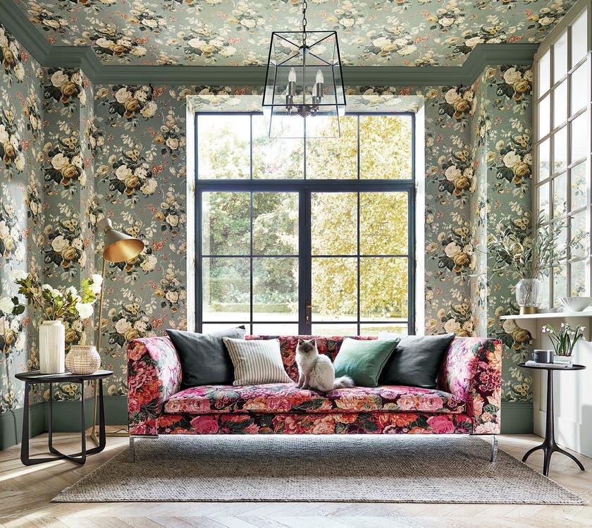 Sanderson - Stapleton Park Sage/Honey Sanderson One Sixty Wallp