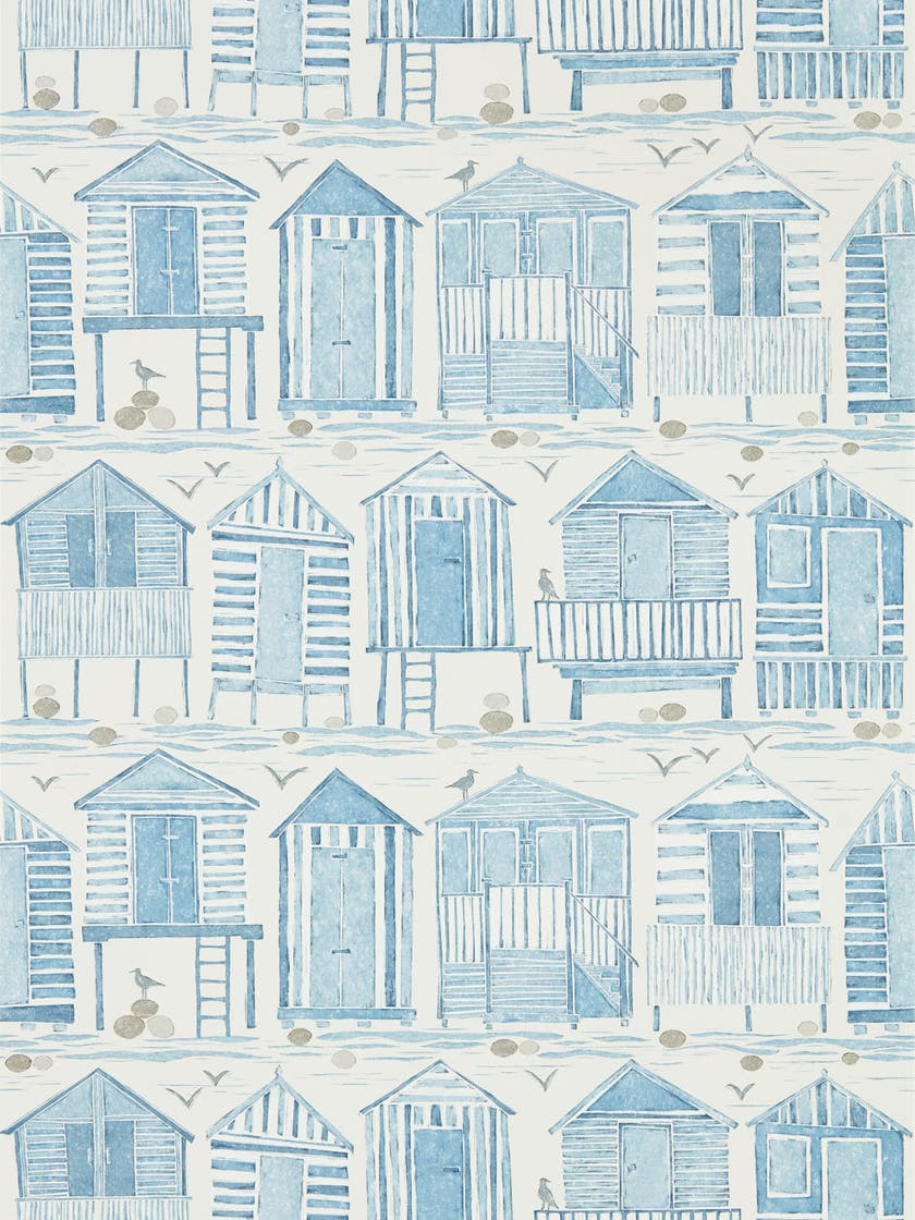 Sanderson - Beach Huts Marine Port Isaac Wallpapers