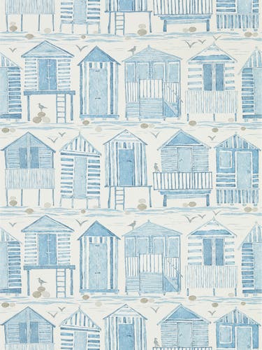 Sanderson - Beach Huts Marine Port Isaac Wallpapers