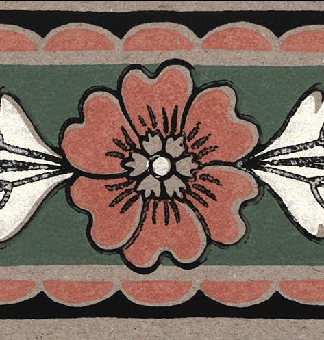 Lim & Handtryck - Jugend-blomma - Kvist/Rosa B17-31