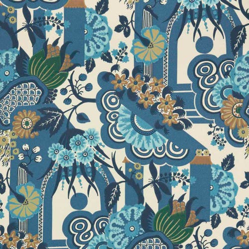 Carma - Pineapple Garden cobalt V&A Decorative Papers 2