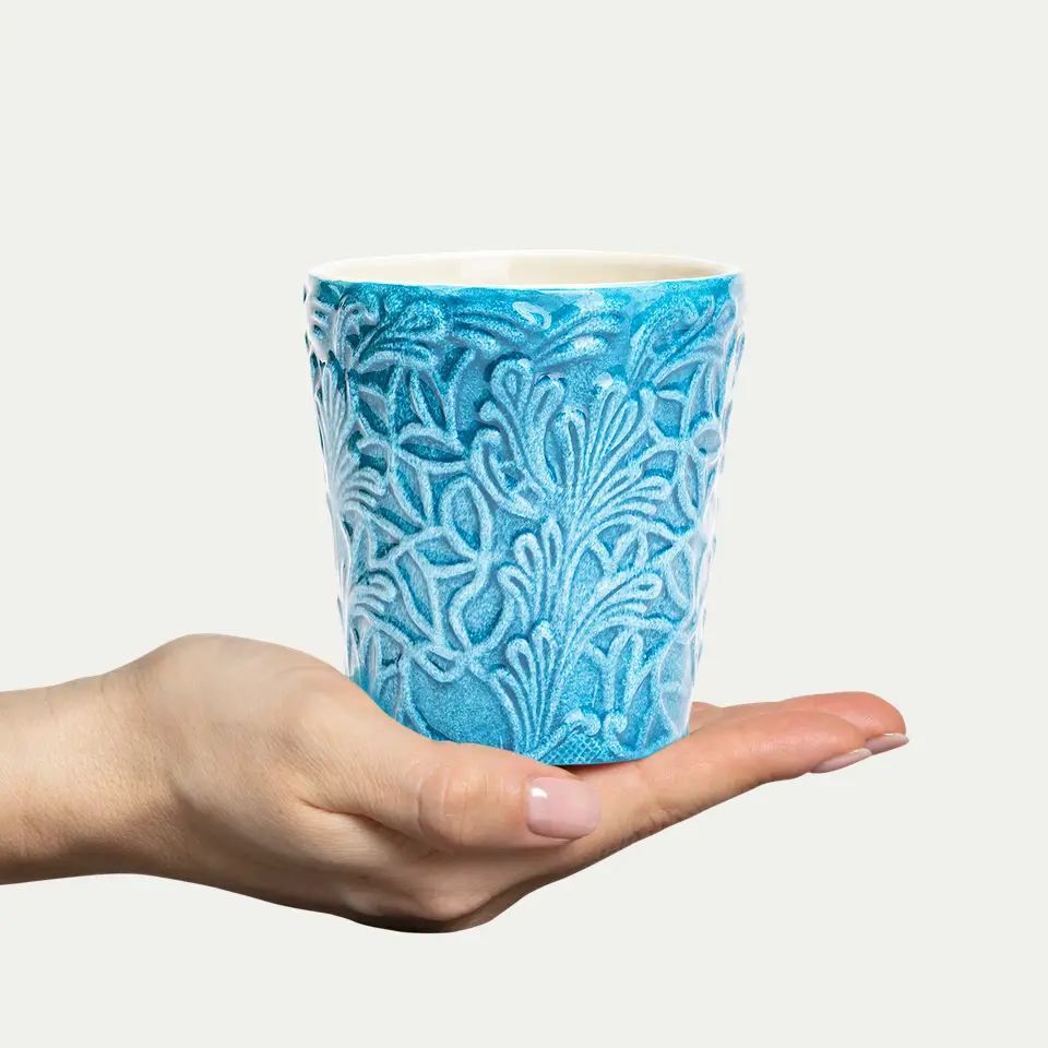 Lace Mugg 30 cl Turkos