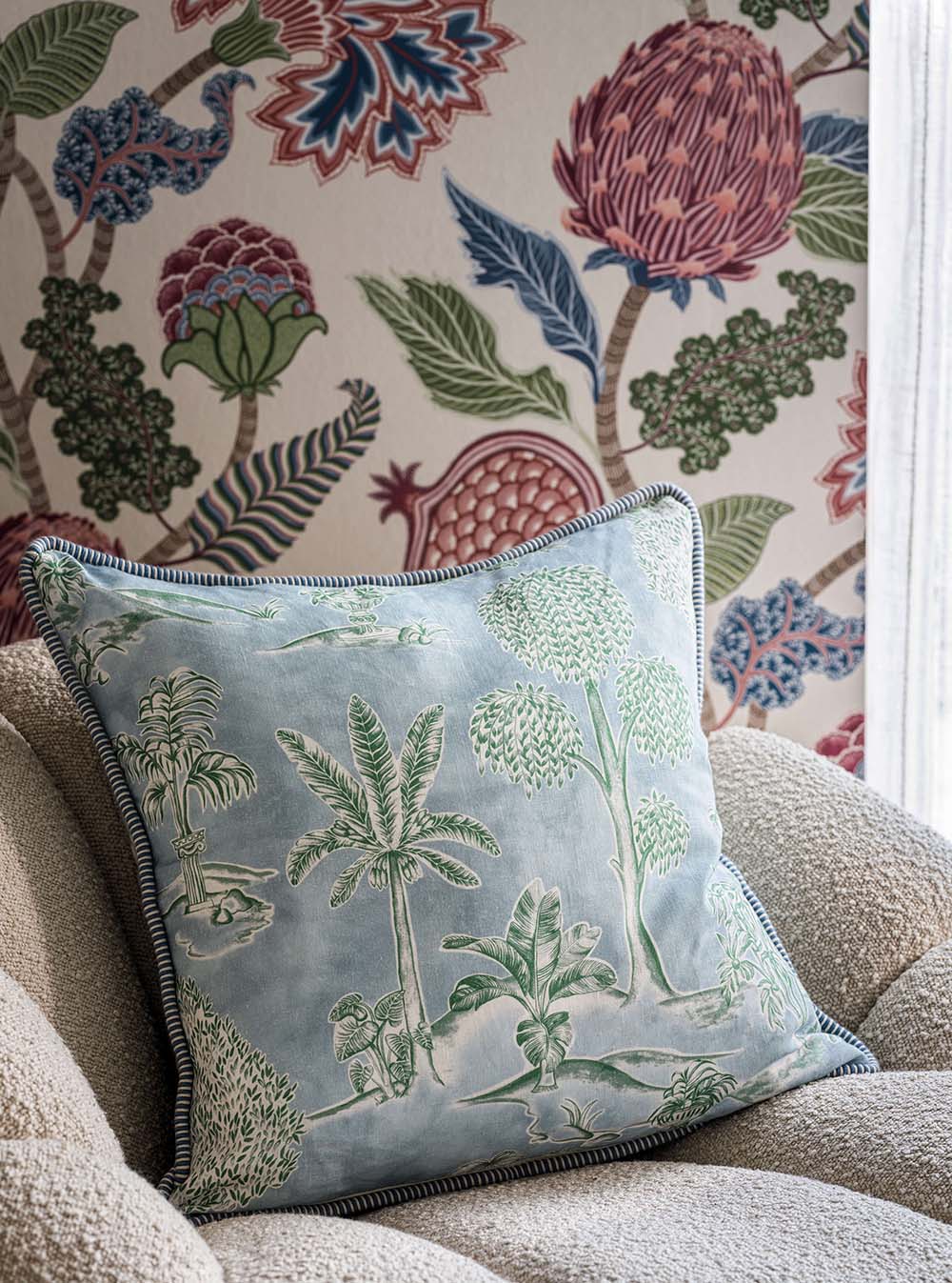 Osborne & Little - Ananda Cynara Raspberry Cobalt