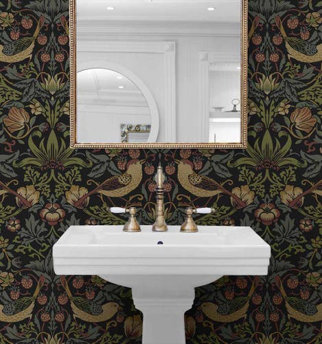 Carma - Peel & Stick Strawberry Garden Black NW55401