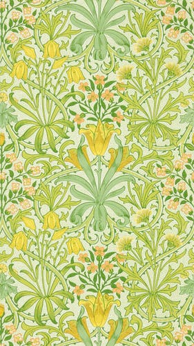 Morris & Co - Woodland Weeds Sap Green Cornubia Wallpapers