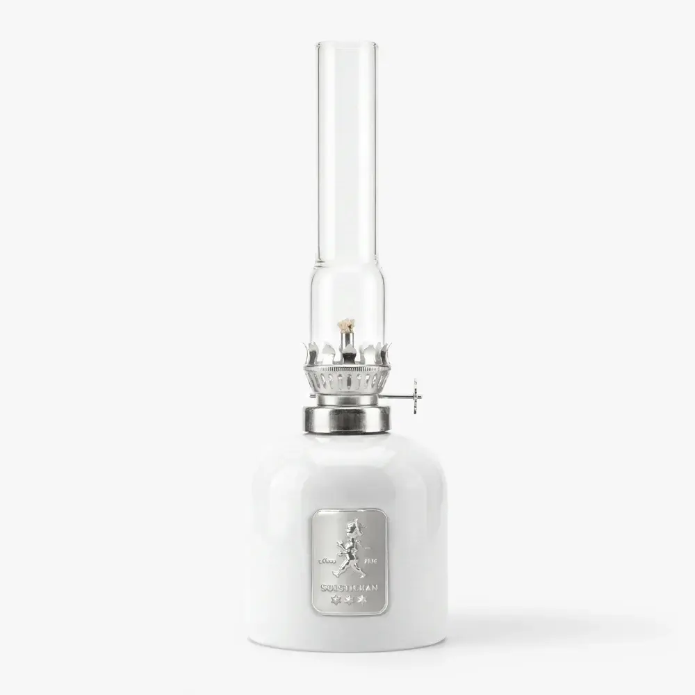 Oljelampa Glas Vit
